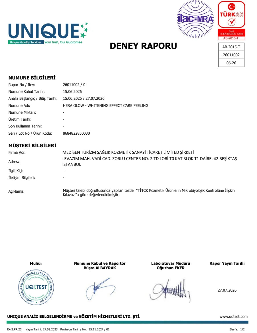 Koruyucu etkinlik test raporu